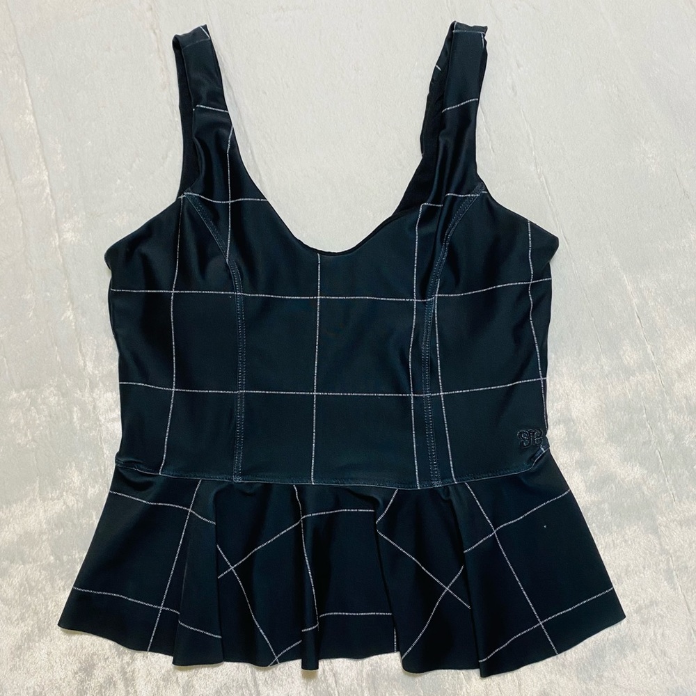 Albion Fit Brisbane Peplum Tankini Swim Top Small